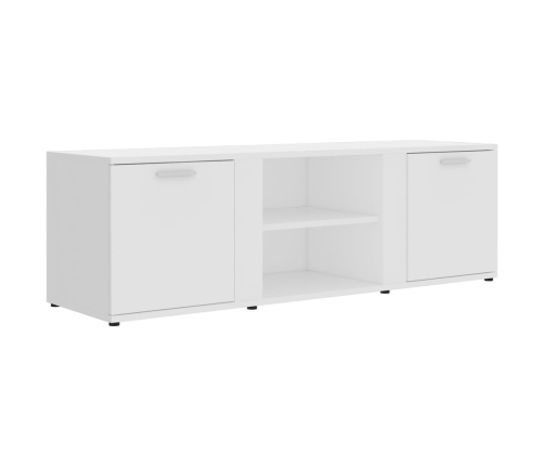 Mueble de TV madera contrachapada blanco 120x34x37 cm