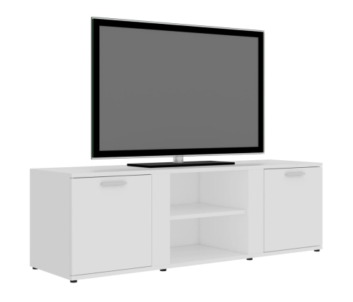 Mueble de TV madera contrachapada blanco 120x34x37 cm