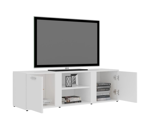 Mueble de TV madera contrachapada blanco 120x34x37 cm