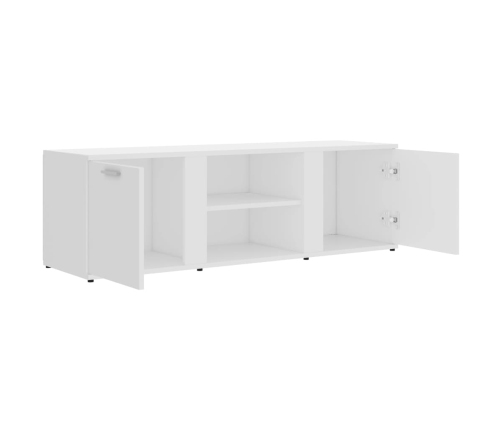 Mueble de TV madera contrachapada blanco 120x34x37 cm