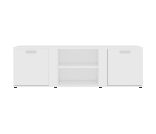 Mueble de TV madera contrachapada blanco 120x34x37 cm