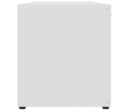 Mueble de TV madera contrachapada blanco 120x34x37 cm