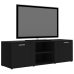 Mueble de TV madera contrachapada negra 120x34x37 cm