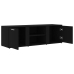 Mueble de TV madera contrachapada negra 120x34x37 cm