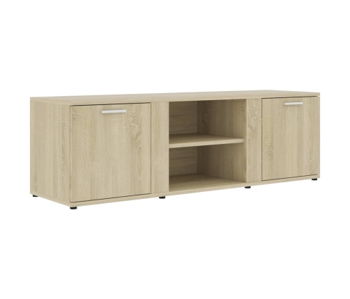 Mueble de TV madera contrachapada color roble 120x34x37 cm