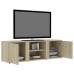 Mueble de TV madera contrachapada color roble 120x34x37 cm