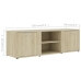 Mueble de TV madera contrachapada color roble 120x34x37 cm