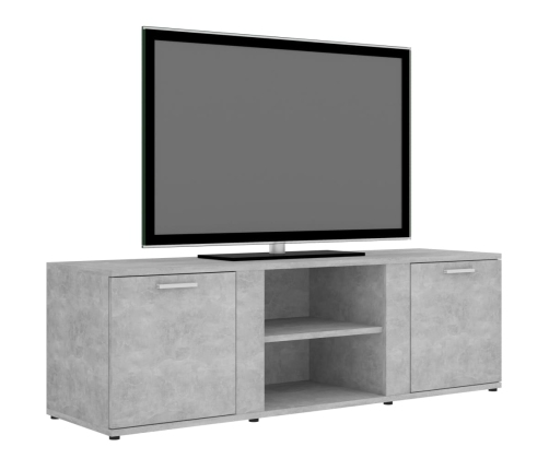 vidaXL Mueble de TV madera contrachapada gris hormigón 120x34x37 cm