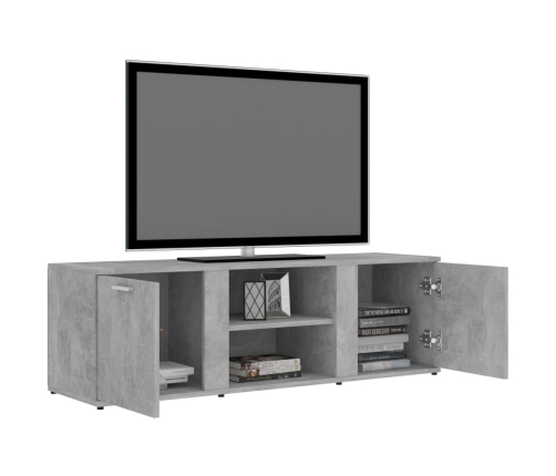 vidaXL Mueble de TV madera contrachapada gris hormigón 120x34x37 cm