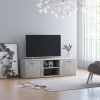 Mueble de TV madera contrachapada gris hormigón 120x34x37 cm