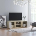 vidaXL Mueble de TV madera contrachapada blanco y roble 120x34x37 cm