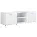 Mueble TV madera contrachapada blanco brillante 120x34x37 cm