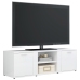 Mueble TV madera contrachapada blanco brillante 120x34x37 cm