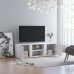 Mueble TV madera contrachapada blanco brillante 120x34x37 cm