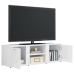 Mueble TV madera contrachapada blanco brillante 120x34x37 cm