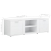 Mueble TV madera contrachapada blanco brillante 120x34x37 cm