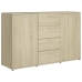 Aparador madera contrachapada color roble Sonoma 120x35x75 cm