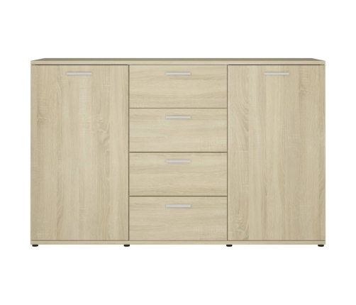 Aparador madera contrachapada color roble Sonoma 120x35x75 cm