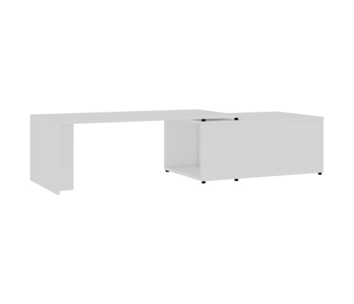 vidaXL Mesa de centro madera contrachapada blanco 150x50x35 cm