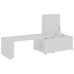 vidaXL Mesa de centro madera contrachapada blanco 150x50x35 cm