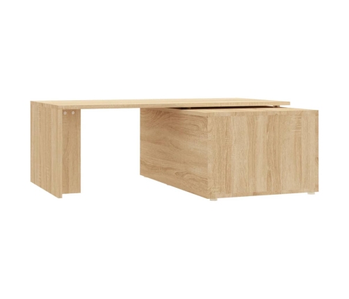 Mesa de centro madera contrachapada color roble 150x50x35 cm