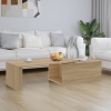 vidaXL Mesa de centro madera contrachapada color roble 150x50x35 cm