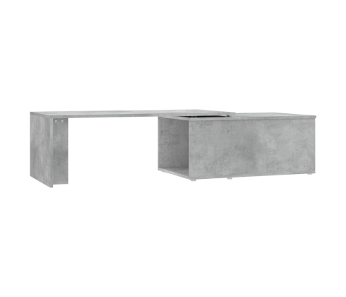 Mesa de centro madera contrachapada gris hormigón 150x50x35 cm