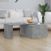 Mesa de centro madera contrachapada gris hormigón 150x50x35 cm