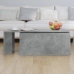 Mesa de centro madera contrachapada gris hormigón 150x50x35 cm