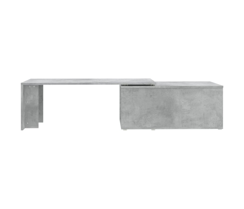 Mesa de centro madera contrachapada gris hormigón 150x50x35 cm