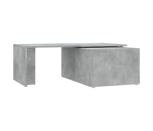 Mesa de centro madera contrachapada gris hormigón 150x50x35 cm