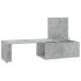 Mesa de centro madera contrachapada gris hormigón 150x50x35 cm