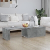 Mesa de centro madera contrachapada gris hormigón 150x50x35 cm