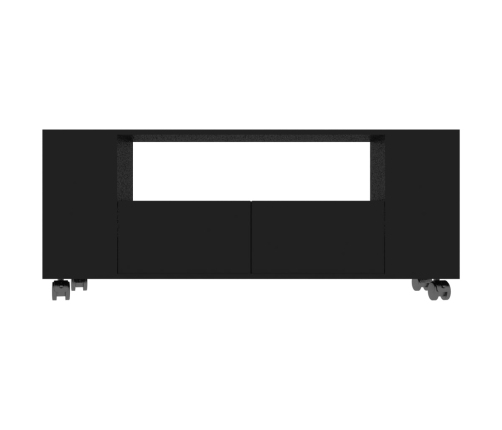 vidaXL Mueble para TV madera contrachapada negra 120x35x48 cm