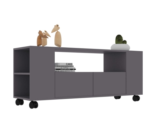 Mueble para TV madera contrachapada gris 120x35x48 cm