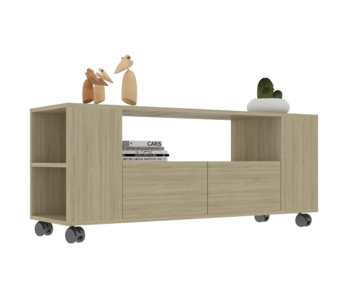 Mueble para TV madera contrachapada roble Sonoma 120x35x48 cm