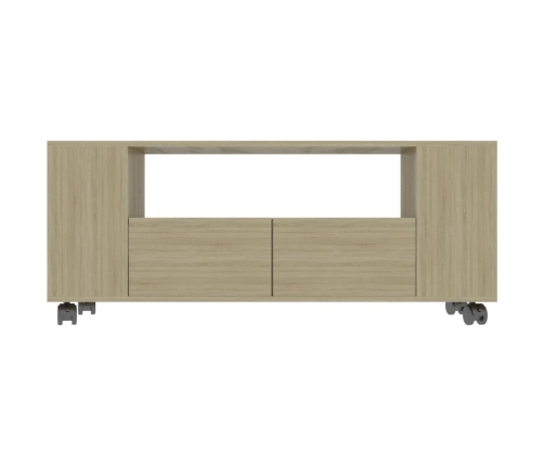 Mueble para TV madera contrachapada roble Sonoma 120x35x48 cm