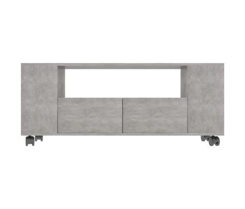 Mueble de TV madera contrachapada gris hormigón 120x35x48 cm