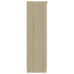 Aparador cajones madera contrachapada blanco roble 60x35x121 cm