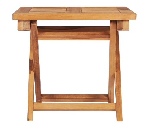 Tumbonas 2 uds con mesa madera maciza de teca