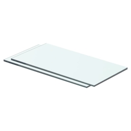 Estantes 2 unidades panel de vidrio transparente 40x15 cm