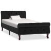 vidaXL Estructura de cama de terciopelo negro 90x200 cm