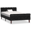 vidaXL Estructura de cama de terciopelo negro 100x200 cm