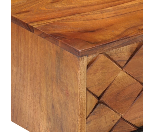 Mesa de centro de madera maciza de acacia 68x68x38 cm