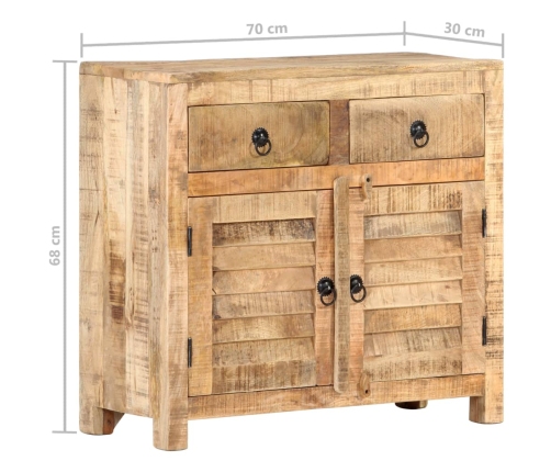 Aparador de madera maciza de mango 70x30x68 cm