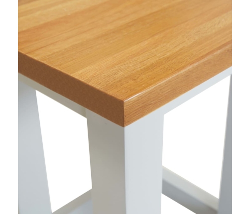 Mesa auxiliar de madera maciza de roble 27x24x37 cm