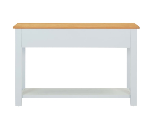 vidaXL Mesa consola de madera de roble maciza 118x35x77 cm