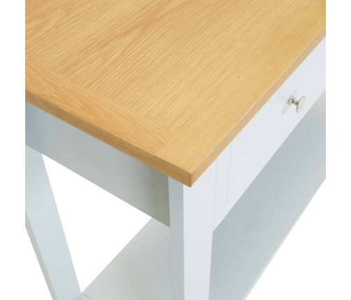 vidaXL Mesa consola de madera de roble maciza 118x35x77 cm