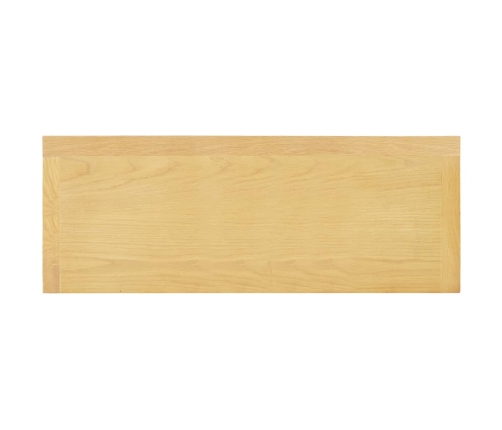 Aparador de madera maciza de roble 90x33,5x83 cm