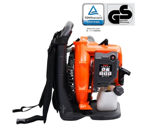 Soplador de hojas de mochila de gasolina 900 m³/h 42,7 cc